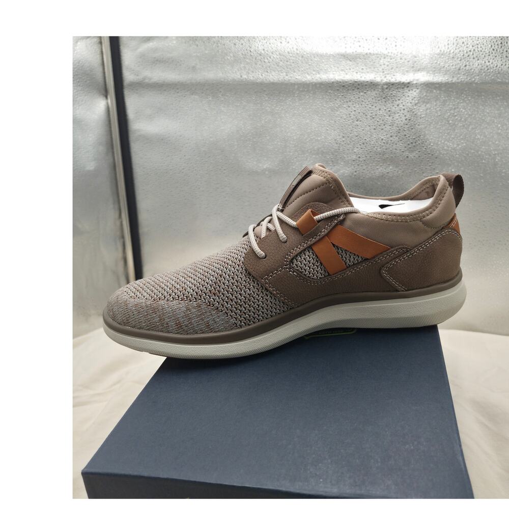 NEW Florsheim Venture Knit Plain Toe Sneaker knit textile & leather upper sz 7W